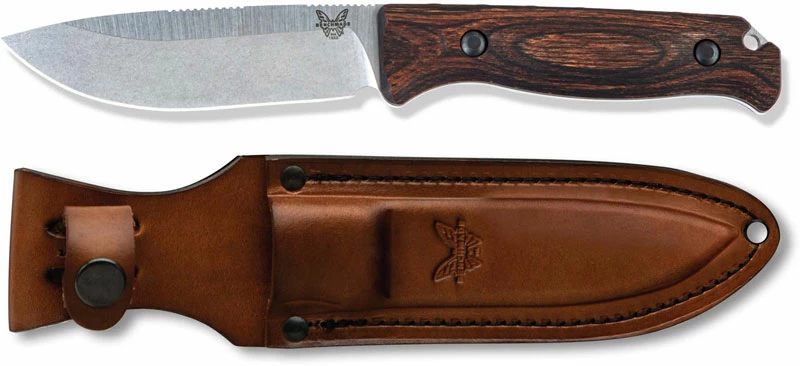Benchmade Knives Benchmade Saddle Mountain Skinner 15002 - CPM S30V Drop Point Fixed Blade - Stabilized Wood Handle - Hunting Knife - USA Made - Image 2