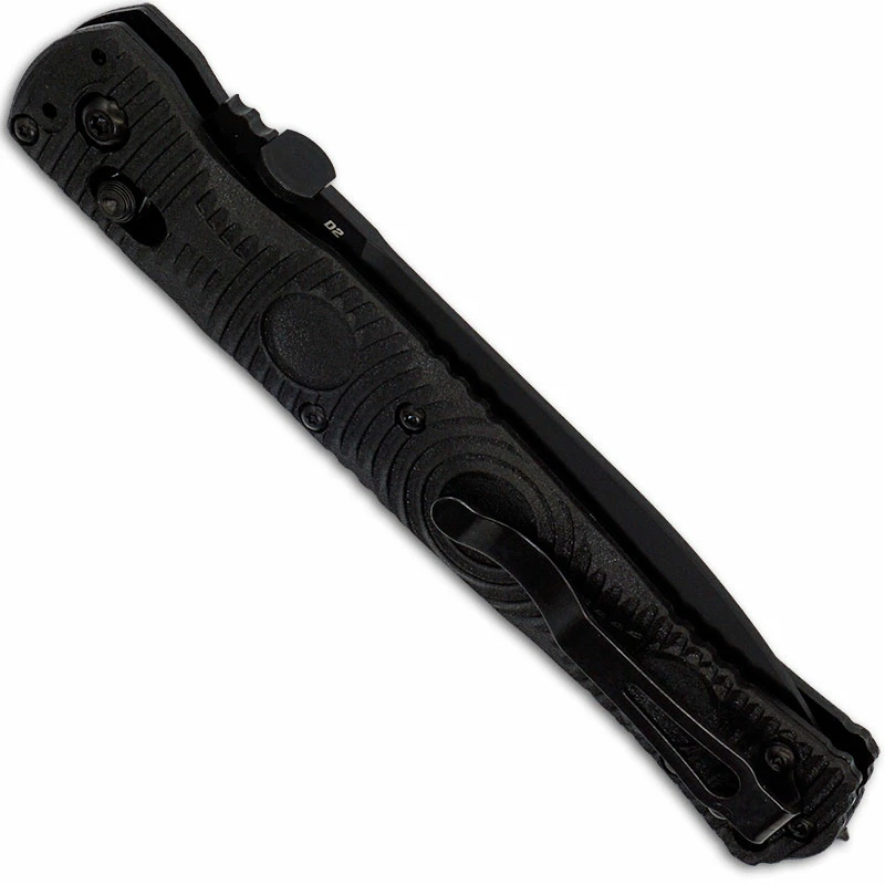 Benchmade Knives Benchmade SOCP Tactical Folder 391SBK - Black Part Serrated D2 Spear Point - Black CF Elite - AXIS Lock Folder - USA Made - Image 3