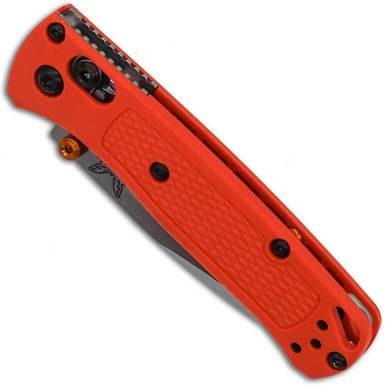 Benchmade Knives Benchmade Mini Bugout 533 Knife - Satin S30V Drop Point - Orange Grivory - AXIS Lock Folder - USA Made - Image 2