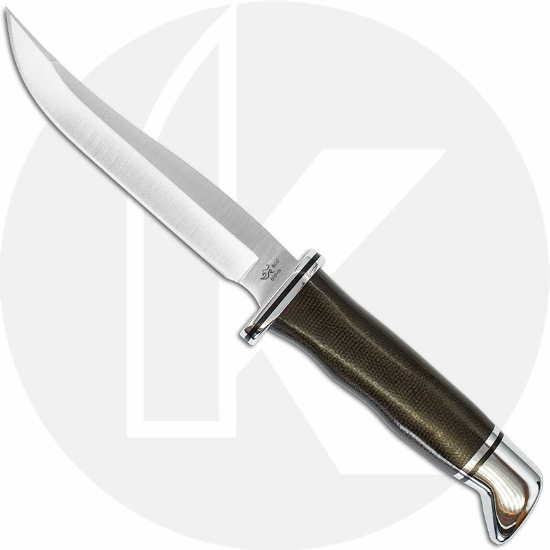 Buck Knives Buck Pathfinder Pro 0105GRS1 - Satin S35VN Modified Clip Point Fixed Blade - Green Canvas Micarta - Made In USA 3 Buck Knives Buck Pathfinder Pro 0105GRS1 - Satin S35VN Modified Clip Point Fixed Blade - Green Canvas Micarta - Made In USA