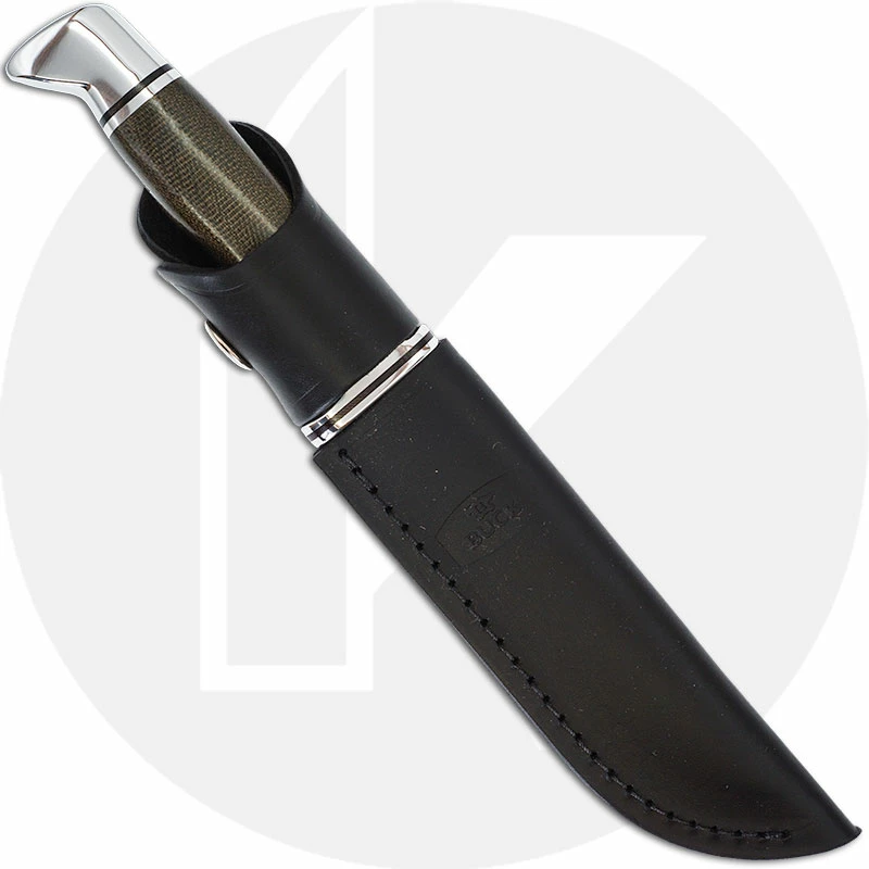 Buck Knives Buck Pathfinder Pro 0105GRS1 - Satin S35VN Modified Clip Point Fixed Blade - Green Canvas Micarta - Made In USA 4 Buck Knives Buck Pathfinder Pro 0105GRS1 - Satin S35VN Modified Clip Point Fixed Blade - Green Canvas Micarta - Made In USA - Image 2