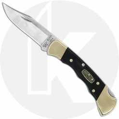 Buck Knives Buck Ranger 50th Anniversary Edition - 0112BRS3FG - Custom Tang Stamp - Finger Grooved Ebony Handle With Anniversary Shield