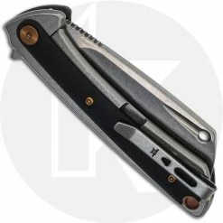 Buck Knives Buck HiLine Knife - 0263GYS - Value Priced EDC - D2 Cleaver - Gray Aluminum / G10 Front - Stonewash SS / G10 Back - Frame Lock Flipper Folder -knifecenter shop BU 0263GYS B CLOSED BACK