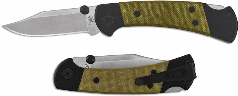 Buck Knives Buck Ranger Sport 0112GRS5 - S30V Clip Blade - Black Aluminum And Green Micarta Handle - Made In USA 4 Buck Knives Buck Ranger Sport 0112GRS5 - S30V Clip Blade - Black Aluminum And Green Micarta Handle - Made In USA - Image 2