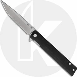 Buck Knives Buck Decatur Knife 0256BKS - Value Priced EDC - Satin Drop Point - Black G10 - Liner Lock - Flipper Folder