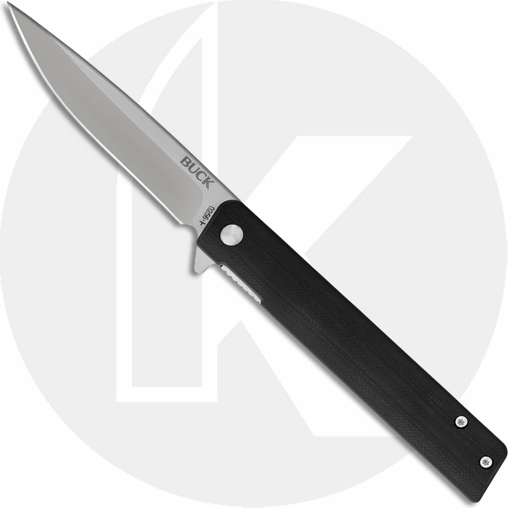 Buck Knives Buck Decatur Knife 0256BKS - Value Priced EDC - Satin Drop Point - Black G10 - Liner Lock - Flipper Folder 3 Buck Knives Buck Decatur Knife 0256BKS - Value Priced EDC - Satin Drop Point - Black G10 - Liner Lock - Flipper Folder