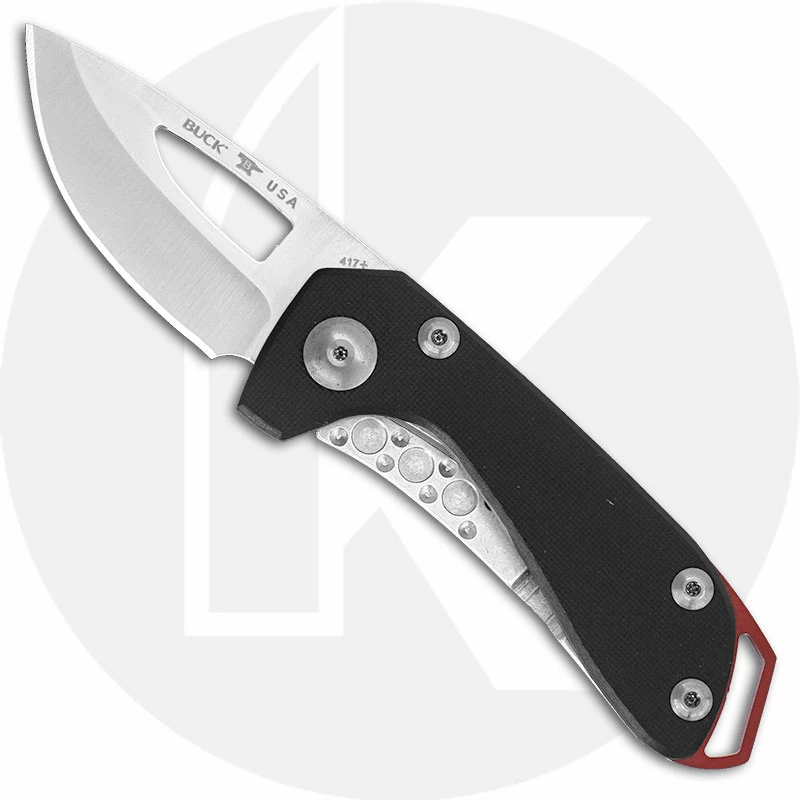 Buck Knives Buck 417 Budgie Knife 0417BKS - Compact EDC - Satin S35VN Drop Point - Black G10 / Stainless Steel - Frame Lock - USA Made 3 Buck Knives Buck 417 Budgie Knife 0417BKS - Compact EDC - Satin S35VN Drop Point - Black G10 / Stainless Steel - Frame Lock - USA Made