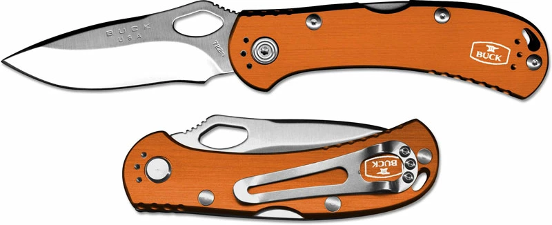 Buck Knives Buck SpitFire Knife 0722ORS-1 - Value Priced EDC - Satin Drop Point - Orange Aluminum - Lock Back - USA Made 4 Buck Knives Buck SpitFire Knife 0722ORS-1 - Value Priced EDC - Satin Drop Point - Orange Aluminum - Lock Back - USA Made - Image 2