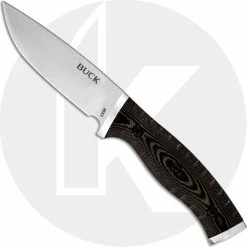 Buck Knives Buck Small Selkirk 0853BRS EDC Drop Point Fixed Blade Knife Brown And Black Micarta