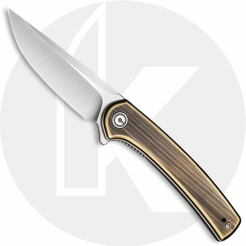 CIVIVI Knives CIVIVI Mini Asticus Knife C19026B-2 - Satin Drop Point - Black Hand Rubbed Brass - Liner Lock Flipper Folder 3 CIVIVI Knives CIVIVI Mini Asticus Knife C19026B-2 - Satin Drop Point - Black Hand Rubbed Brass - Liner Lock Flipper Folder
