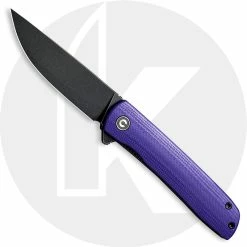 CIVIVI Knives CIVIVI Bo C20009B-5 - Black Stonewash Nitro-V - Purple G10 - Liner Lock Flipper Folder