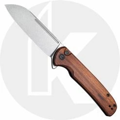 CIVIVI Knives CIVIVI Chevalier C20022-3 - Stonewash 14C28N - Cuibourtia Wood - Button Lock Flipper Folder