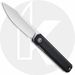 CIVIVI Knives CIVIVI Exarch Knife C2003C - Value Price EDC - Satin D2 Drop Point - Black G10 - Liner Lock - Front Flipper Folder