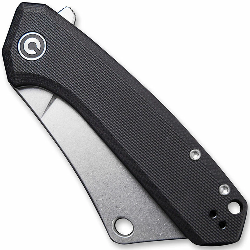 CIVIVI Knives CIVIVI Mini Mastodon Knife C2011C - Stonewash Cleaver Style Blade - Black G10 - Liner Lock Flipper Folder - Image 2
