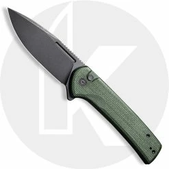CIVIVI Knives CIVIVI Conspirator C21006-2 - Black Stonewash Nitro-V - Green Micarta - Button Lock Flipper Folder