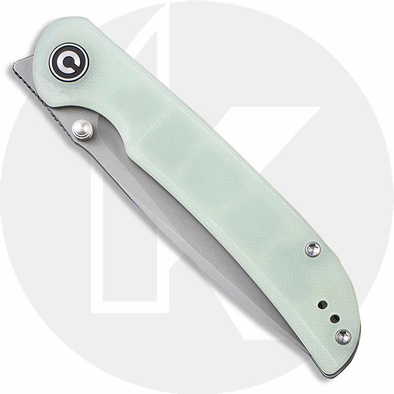 CIVIVI Knives CIVIVI Imperium Knife C2107A - Value Price EDC - Stonewash Nitro-V Drop Point - Natural G10 - Liner Lock - Front Flipper Folder - Image 2