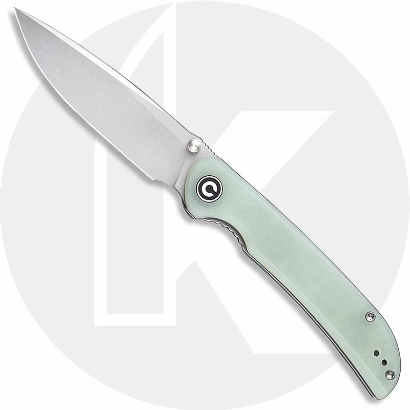 CIVIVI Knives CIVIVI Imperium Knife C2107A - Value Price EDC - Stonewash Nitro-V Drop Point - Natural G10 - Liner Lock - Front Flipper Folder