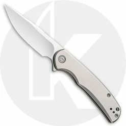 CIVIVI Knives CIVIVI NOx C2110A - Satin Nitro-V Drop Point - Gray Stainless Steel - Frame Lock Flipper Folder