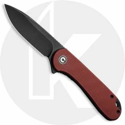 CIVIVI Knives CIVIVI Elementum Knife C907A-1 - Black Stonewash D2 Drop Point - Burgundy G10 - Liner Lock Flipper Folder