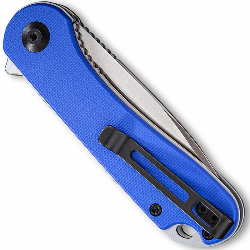CIVIVI Knives CIVIVI Elementum Knife C907F - Satin D2 Drop Point - Blue G10 - Liner Lock Flipper Folder - Image 2