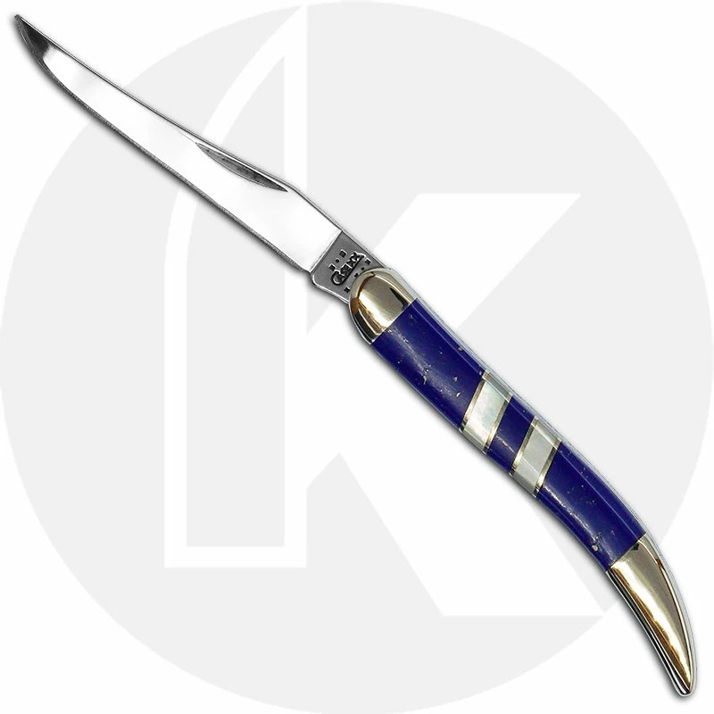 Case Knives Case Small Texas Toothpick Knife 1386 - Exotic Blue Lapis - EX10096SS - Discontinued - BNIB 3 Case Knives Case Small Texas Toothpick Knife 1386 - Exotic Blue Lapis - EX10096SS - Discontinued - BNIB