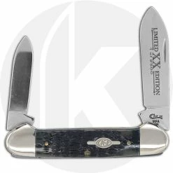 Case Knives Case Canoe Knife 04974 - Limited Edition IV - Pitch Black Bone - 62131SS - Discontinued - BNIB