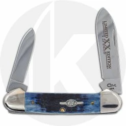 Case Knives Case Canoe Knife 05974 - Limited Edition V - Jigged Navy Blue Bone - 62131SS - Discontinued - BNIB