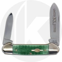 Case Knives Case Canoe Knife 08974 - Limited Edition VIII - Jigged Emerald Bone - 62131SS - Discontinued - BNIB