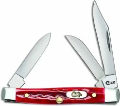 Case Knives Case Small Stockman Knife 10305 Pocket Worn Old Red Bone 6333SS