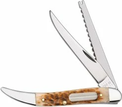 Case Knives Case Fishing Knife 10726 Amber Bone 620094FSS