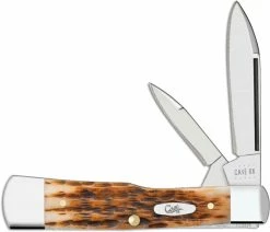 Case Knives Case Gunstock Knife 10728 Amber Bone SS 62130SS