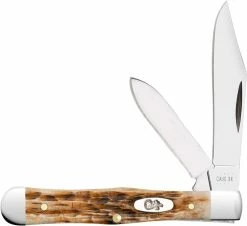 Case Knives Case Small Swell Center Jack Knife 10729 - Amber Bone SS - 6225 1 / 2SS
