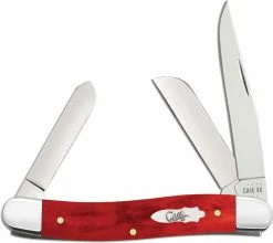 Case Knives Case Medium Stockman Knife 11321- Smooth Old Red Bone - 6318SS
