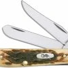 Case Knives Case Mini Trapper, Amber Bone, CA-13 1 Case Knives Case Mini Trapper, Amber Bone, CA-13 -knifecenter shop CA 13