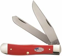 Case Knives Case Trapper Knife 13450 American Workman Red Synthetic 4254SS