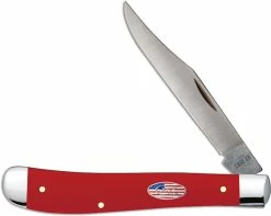 Case Knives Case Slimline Trapper Knife 13459 Smooth Red Synthetic 41048SS