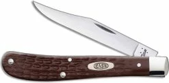 Case Knives Case Barehead Slimline Trapper, Brown Synthetic, CA-135