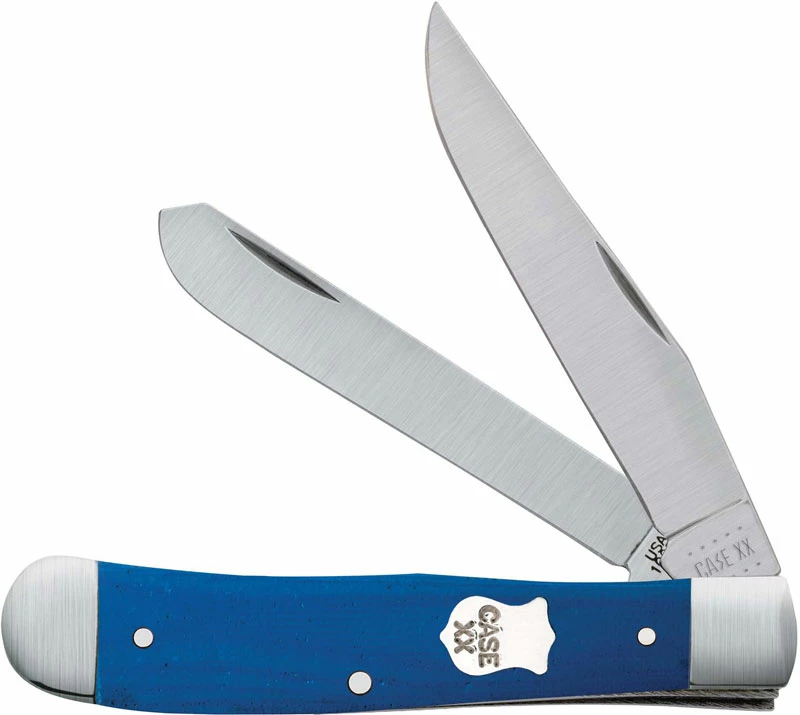 Case Knives Case Trapper Knife 16740 Blue G10 10254SS 3 Case Knives Case Trapper Knife 16740 Blue G10 10254SS