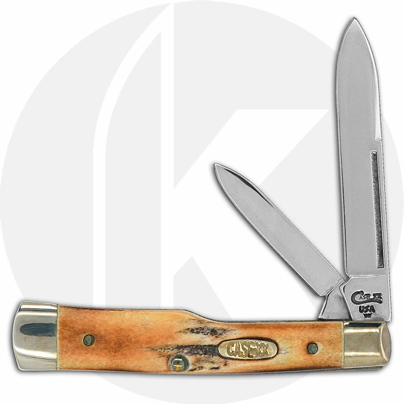 Case Knives Case Small Gunstock Knife 01724 - Burnt Stag - 5215SS - Discontinued - BNIB 3 Case Knives Case Small Gunstock Knife 01724 - Burnt Stag - 5215SS - Discontinued - BNIB