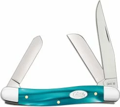 Case Knives Case Medium Stockman Knife 18583 Aqua Kirinite SparXX 10318SS