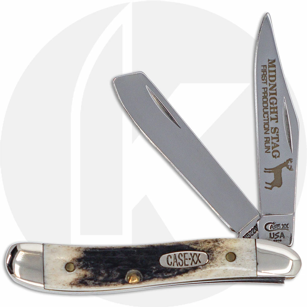 Case Knives Case Trapper Nut Knife 02170 - Midnight Stag - First Production Run - M5220 1 / 2SS - Discontinued - BNIB 3 Case Knives Case Trapper Nut Knife 02170 - Midnight Stag - First Production Run - M5220 1 / 2SS - Discontinued - BNIB
