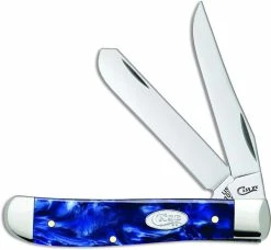 Case Knives Case Mini Trapper Knife 23432 Blue Pearl Kirinite 10207SS