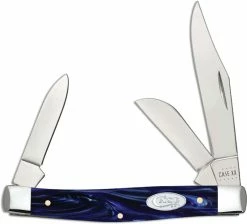 Case Knives Case Medium Stockman Knife 23442 Blue Pearl Kirinite 10344SS