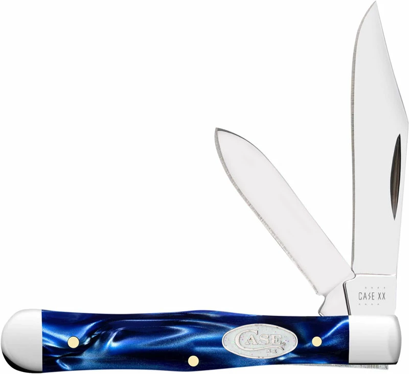 Case Knives Case Small Swell Center Jack Knife 23444 - Blue Pearl Kirinite - 10225 1 / 2SS 3 Case Knives Case Small Swell Center Jack Knife 23444 - Blue Pearl Kirinite - 10225 1 / 2SS