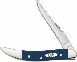 Case Knives Case Small Texas Toothpick Knife 23617 Navy Blue Synthetic 410096SS