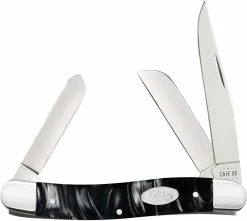 Case Knives Case Medium Stockman Knife 23671 Black Pearl Kirinite 10318SS