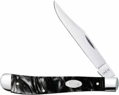 Case Knives Case Slimline Trapper Knife 23677 Black Pearl Kirinite 101048SS