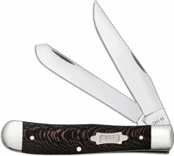 Case Knives Case Trapper Knife 25570 Black Sycamore Wood 7254SS