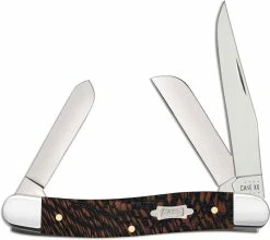 Case Knives Case Medium Stockman Knife 25573 Black Sycamore Wood 7318SS