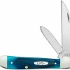 Case Knives Case Copperhead Knife 25588 Caribbean Blue Bone 6249WSS